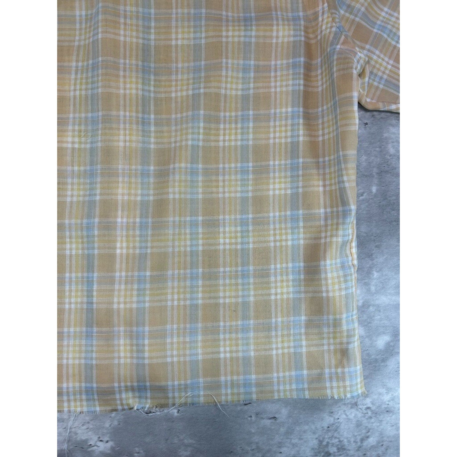 Vintage 90s Baracuta Single Pocket Plaid Reworked Cropped Button Up Shirt Sz Med