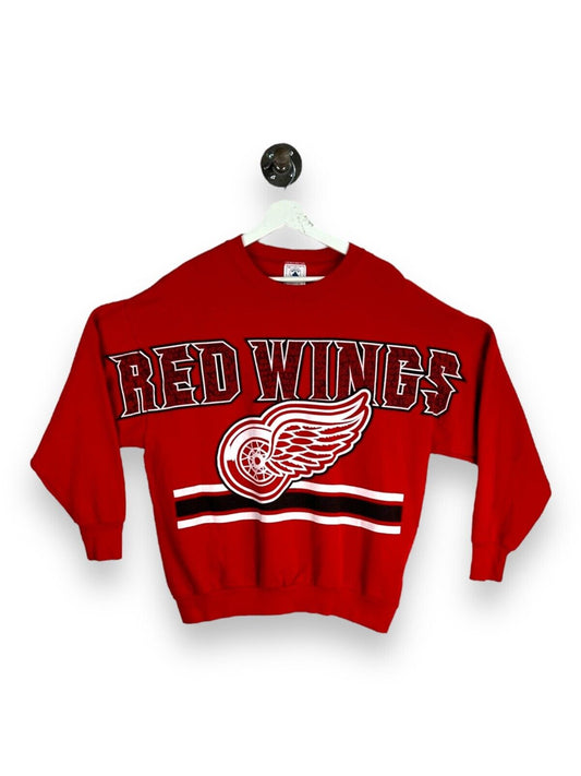 Vintage 90s Detroit Red Wings NHL Big Spellout Hockey Sweatshirt Size 2XL