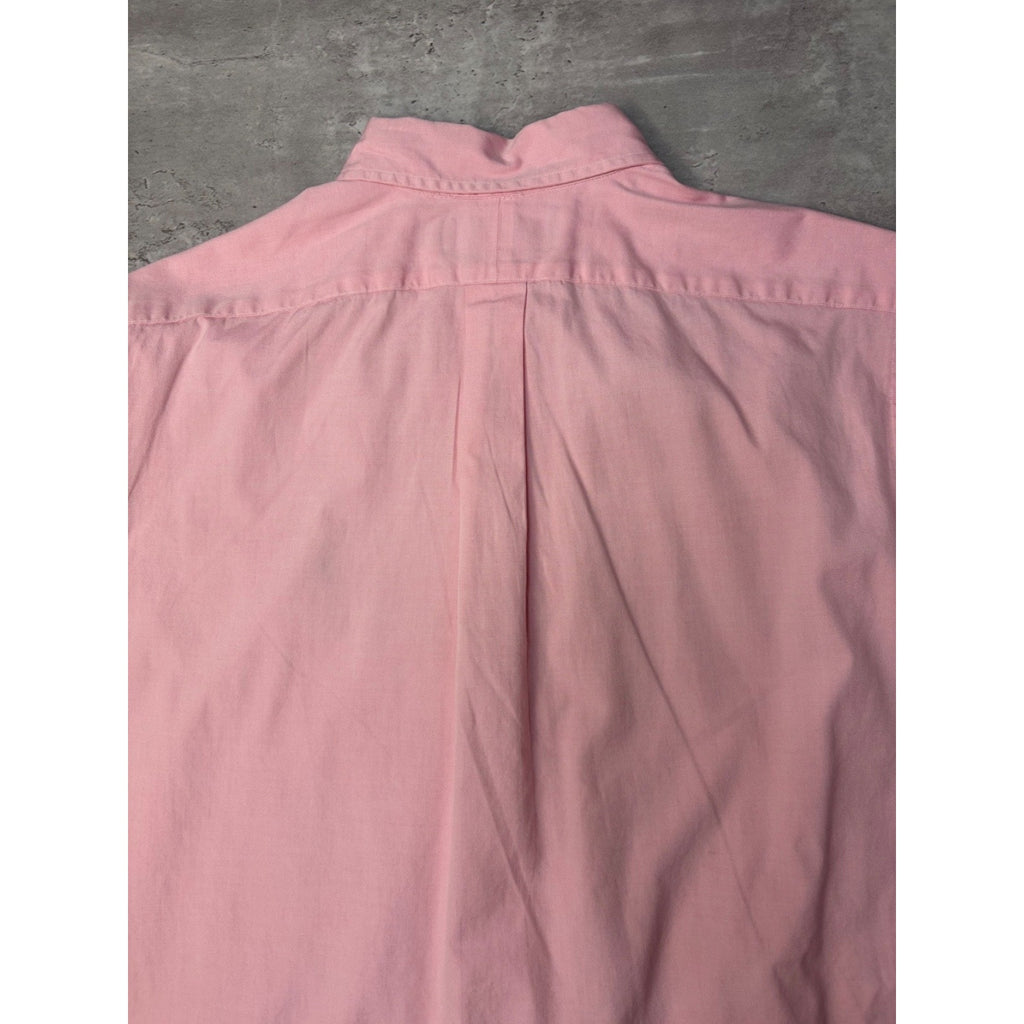Vintage Polo Ralph Lauren Embroidered Pony Cropped Button Up Shirt Size Large