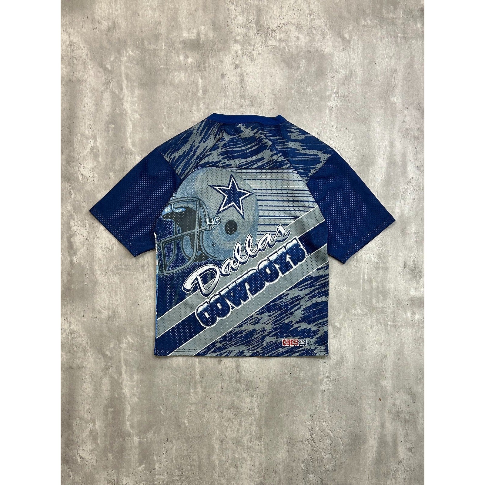 Vintage 90s Dallas Cowboys NFL All Over Print CCM Maska Football Jersey Size M