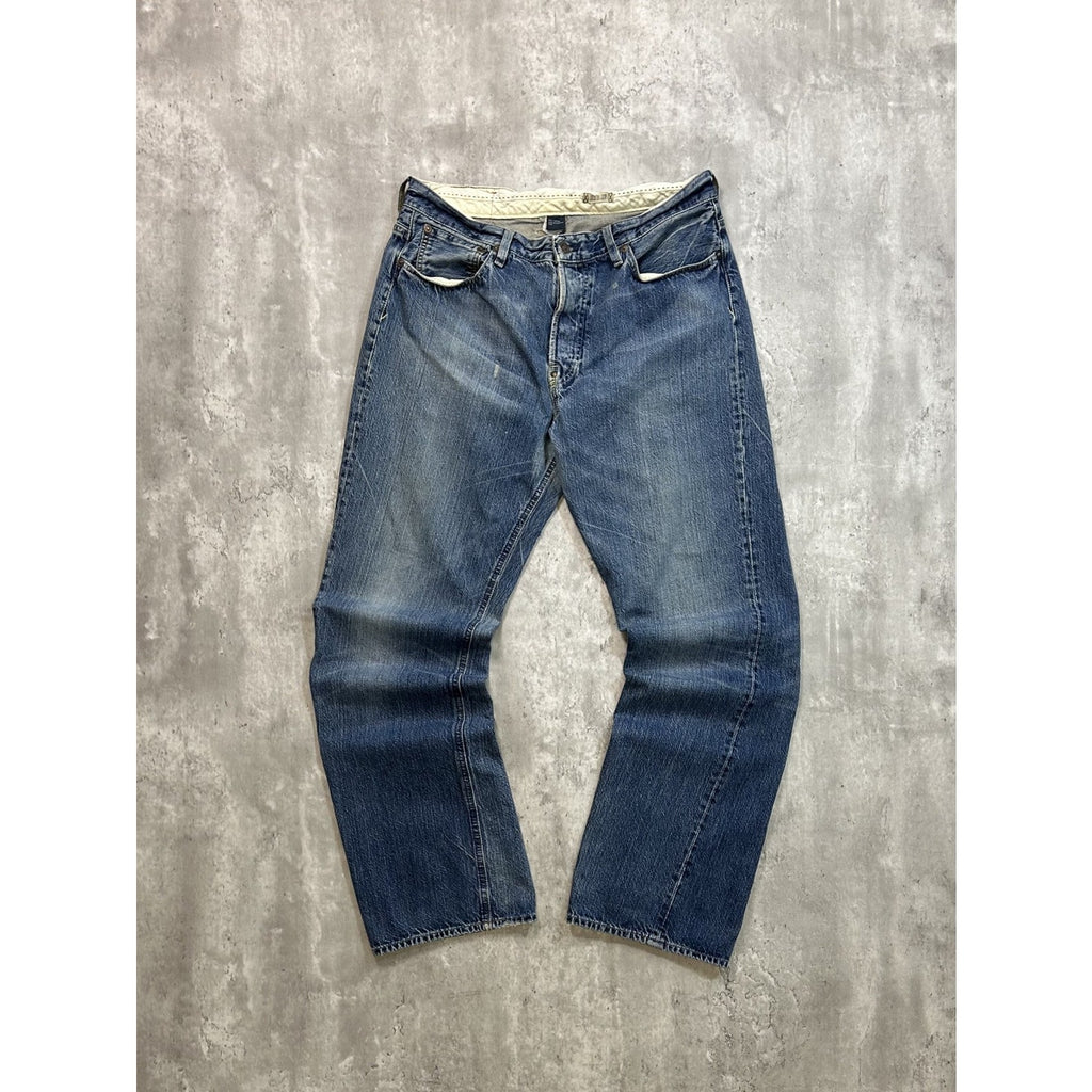 Vintage 2000s Polo Ralph Lauren Distressed Dark Wash Denim Pants Size 34