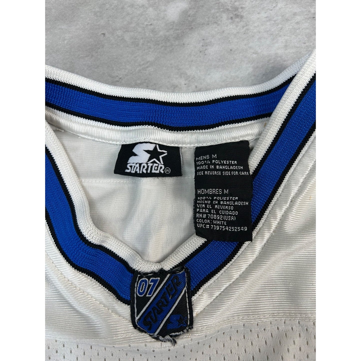 Vintage 90s Starter #07 Stitched Two Tone Football Jersey Size Medium