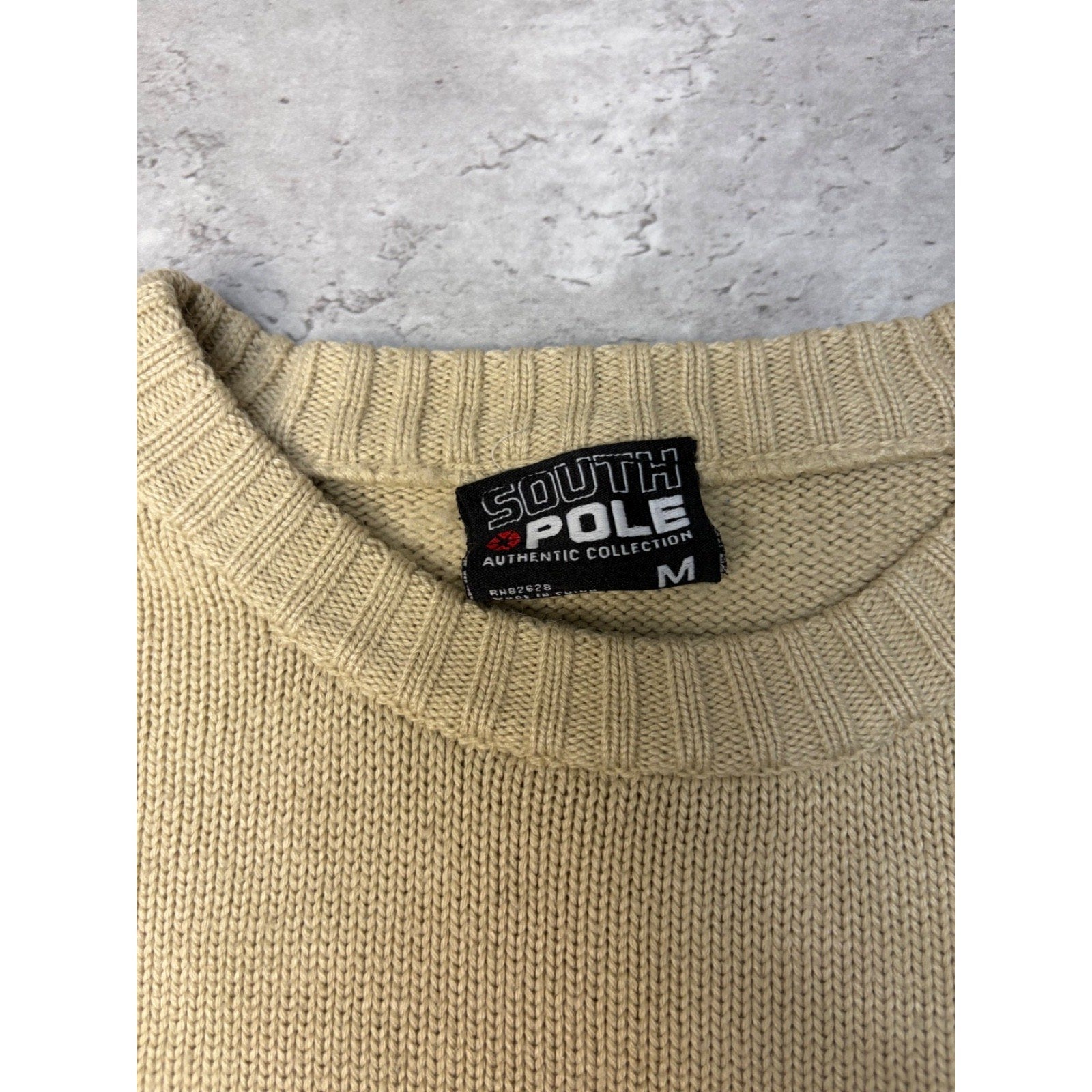 Vintage Y2K South Pole Embroidered Logo Striped Knit Sweater Size Medium
