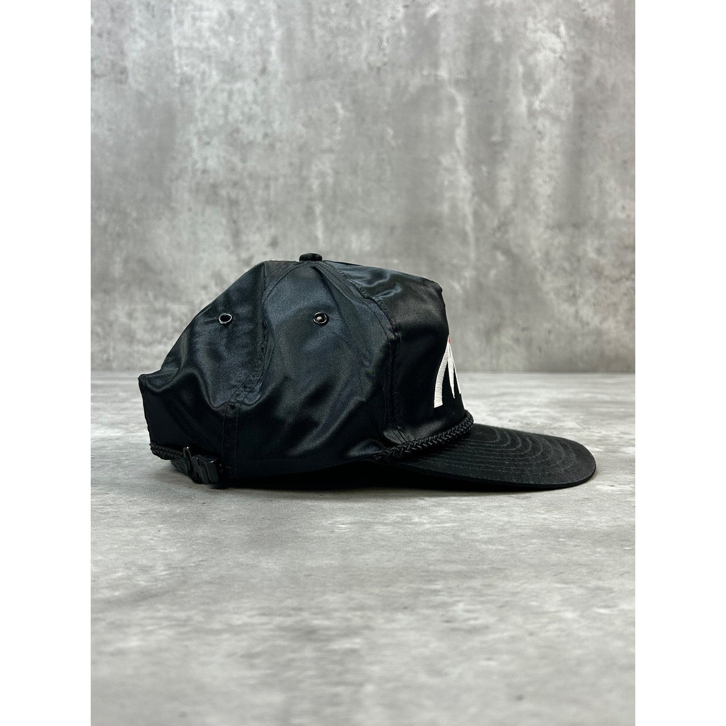 Vintage 90s Orlando Magic Embroidered Script Spellout Strapback Hat OSFA