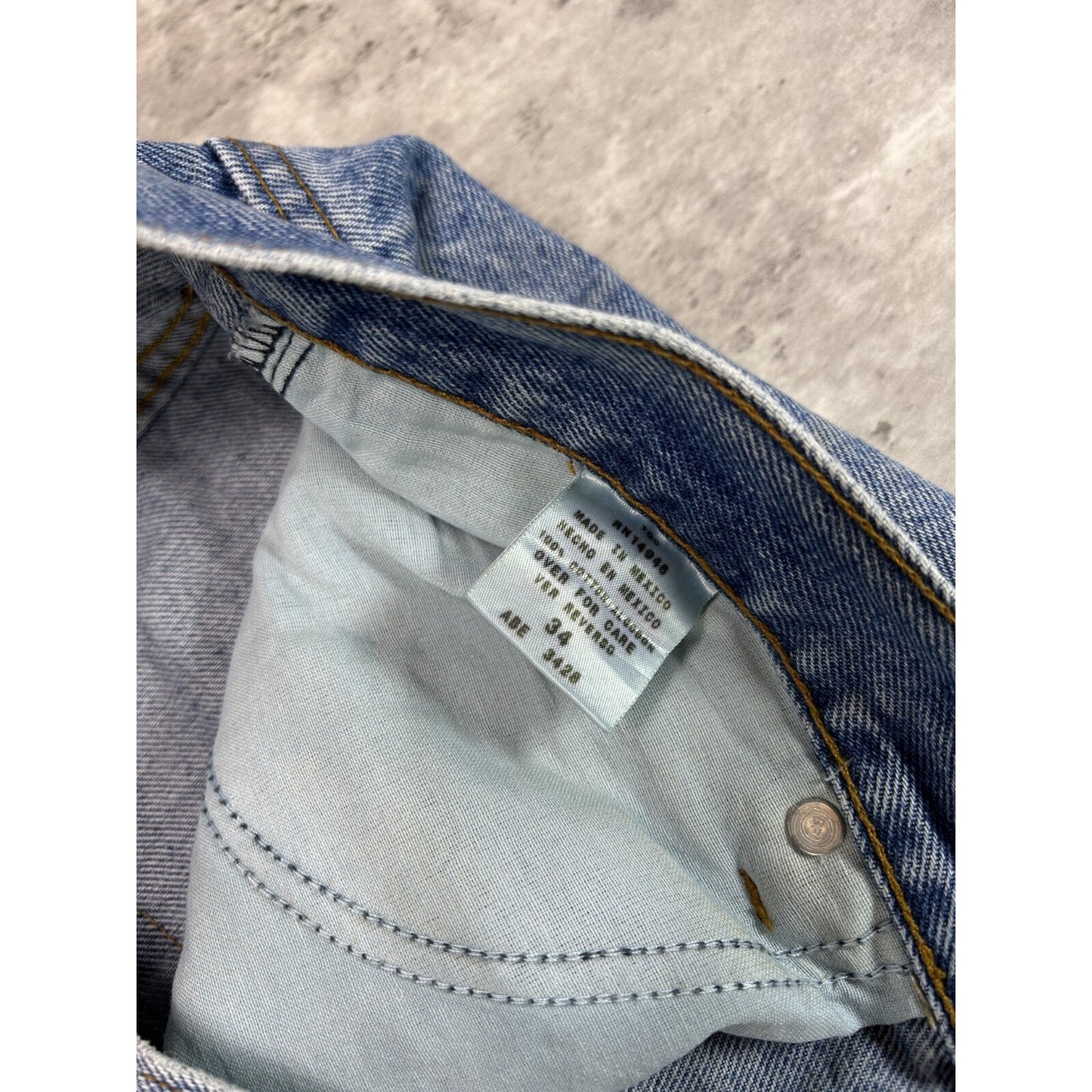 Vintage 90s Members Marks Light Wash Denim Pants Size 35 Blue