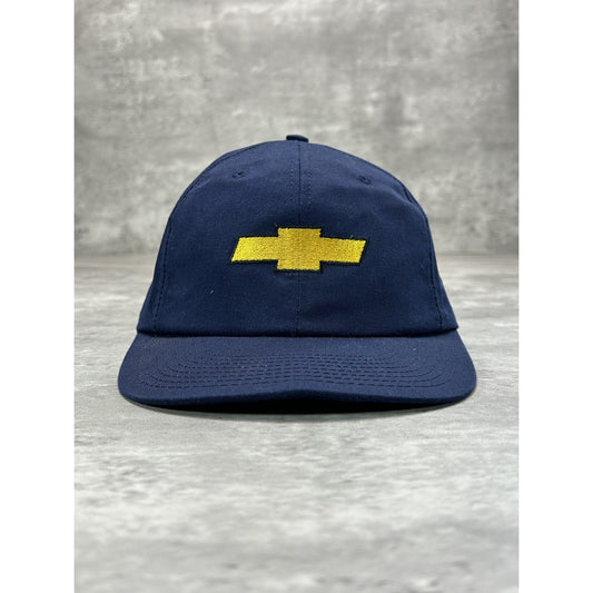 Vintage 90s Chevrolet Embroidered Logo Snapback Hat OSFA Blue