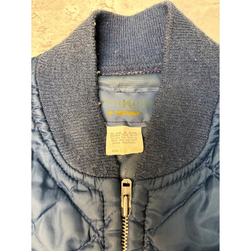 Vintage 1970 Osh Kosh Quilted Lined Full Zip Vest Size Large