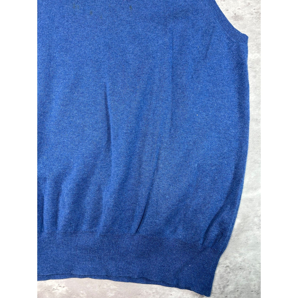 Vintage Polo Ralph Lauren Embroidered Pony Sweater Vest Size 2XL Blue