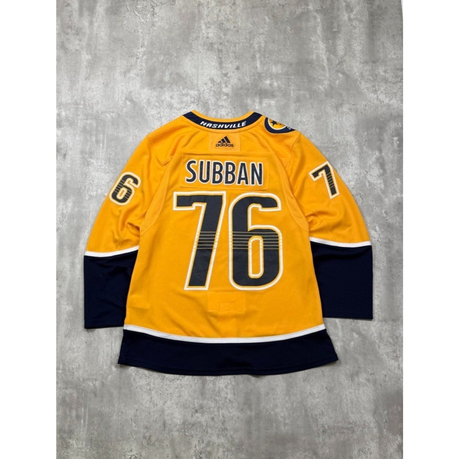 PK Subban #76 Nashville Predators NHL Adidas Fight Strap Hockey Jersey Sz Medium