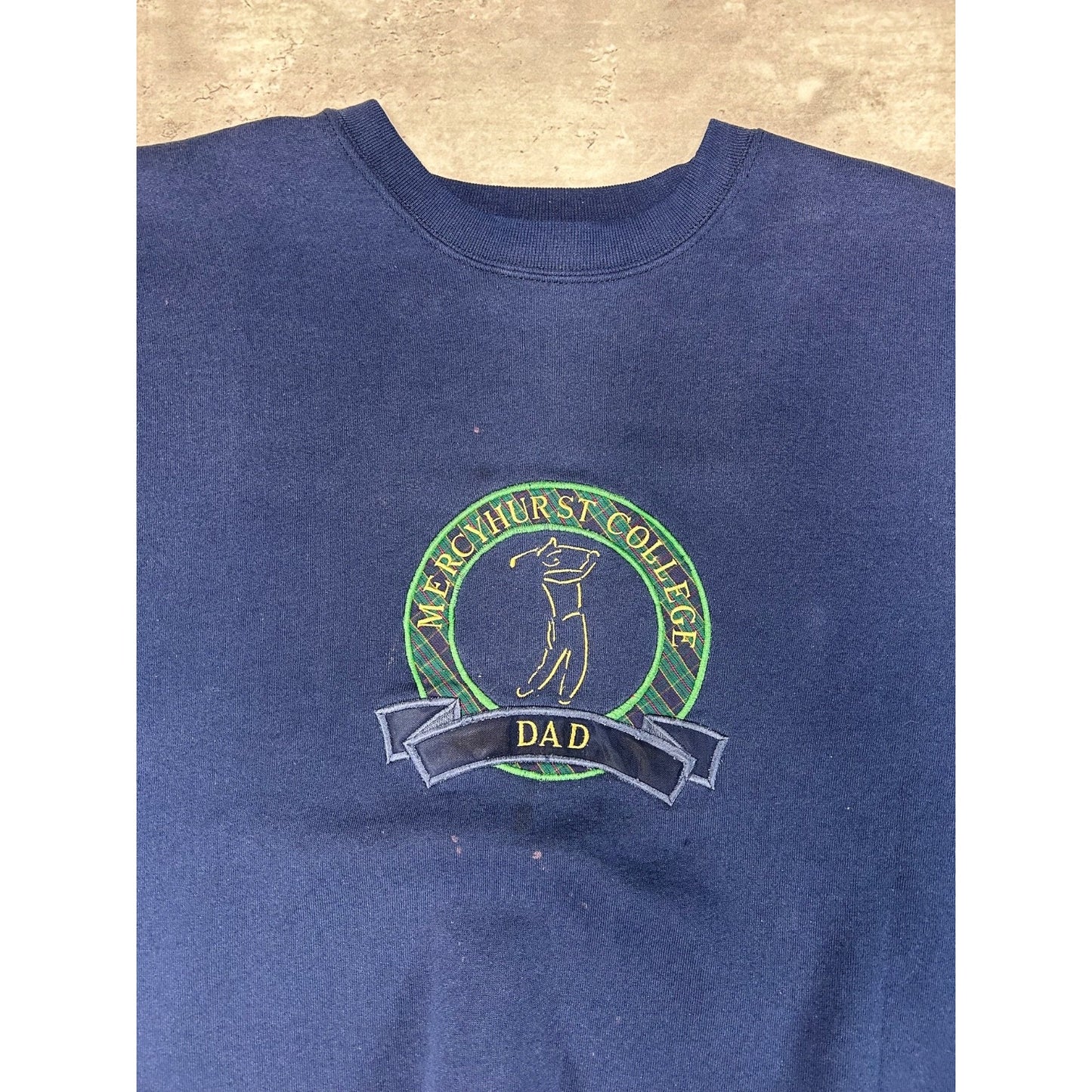 Vintage 90s Mercyhurst College NCAA Embroidered Collegiate Sweatshirt Size XL