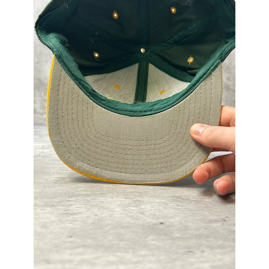 Vintage 90s Green Bay Packers NFL Embroidered Logo Football Snapback Hat OSFA