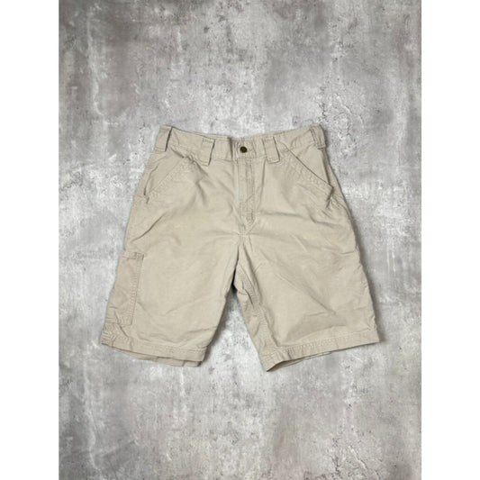 Vintage Carhartt Canva Workwear Carpenter Shorts Size 32 Beige B147 TAN