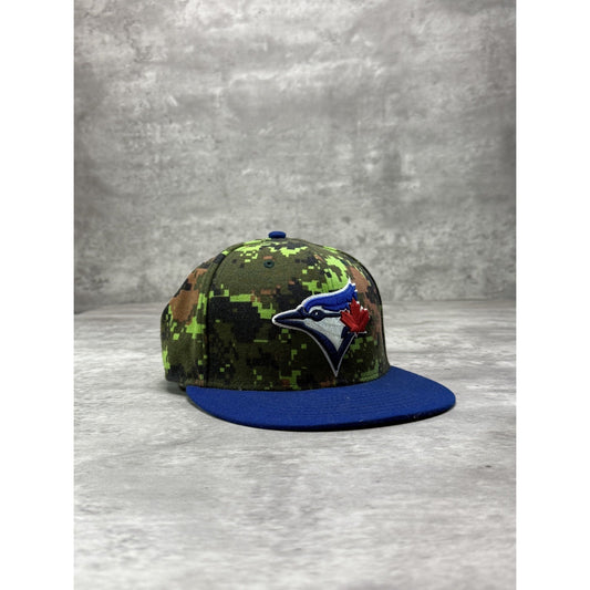 Toronto Blue Jays MLB Digital Camo Embroidered Logo Baseball Fitted Hat 7 3/8