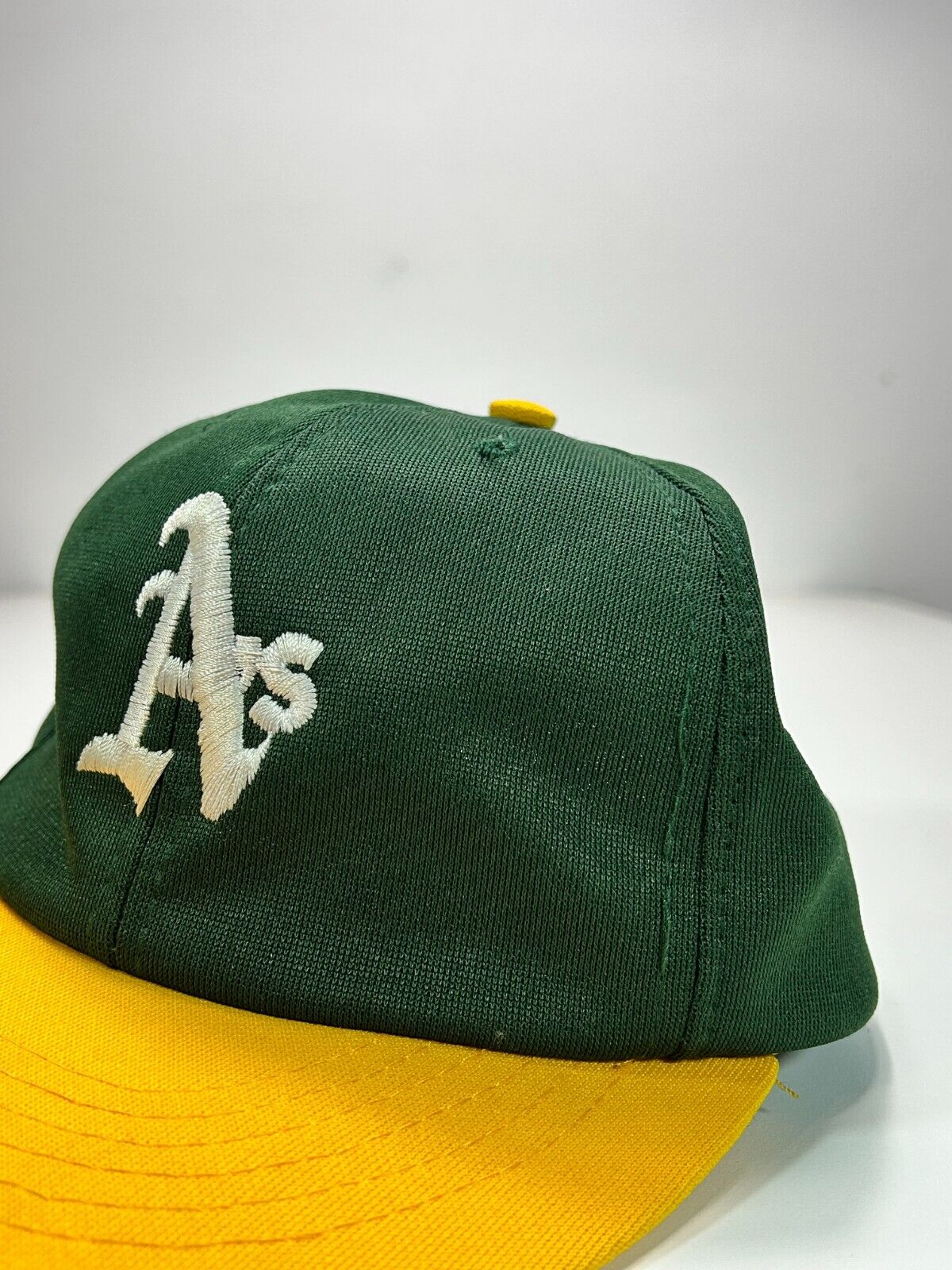 Vintage 80s Oakland Athletic MLB Embroidered Logo Snapback Hat OSFA Green