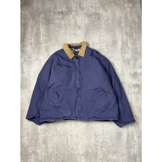 Vintage Wind River Quilted Lined Canvas Workwear Detroit Style Jacket Size 2XL