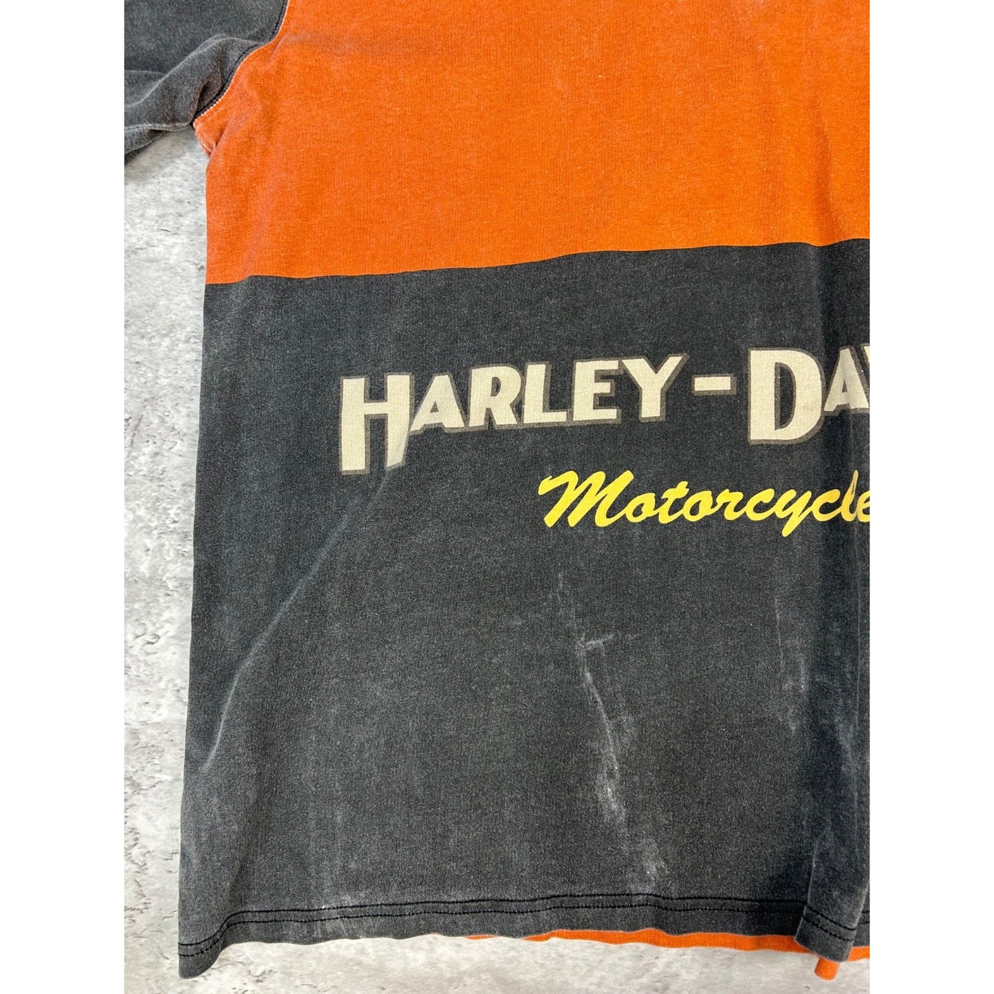 Harley Davidson All Over Print 1/4 Zip Collared Shirt Size XL