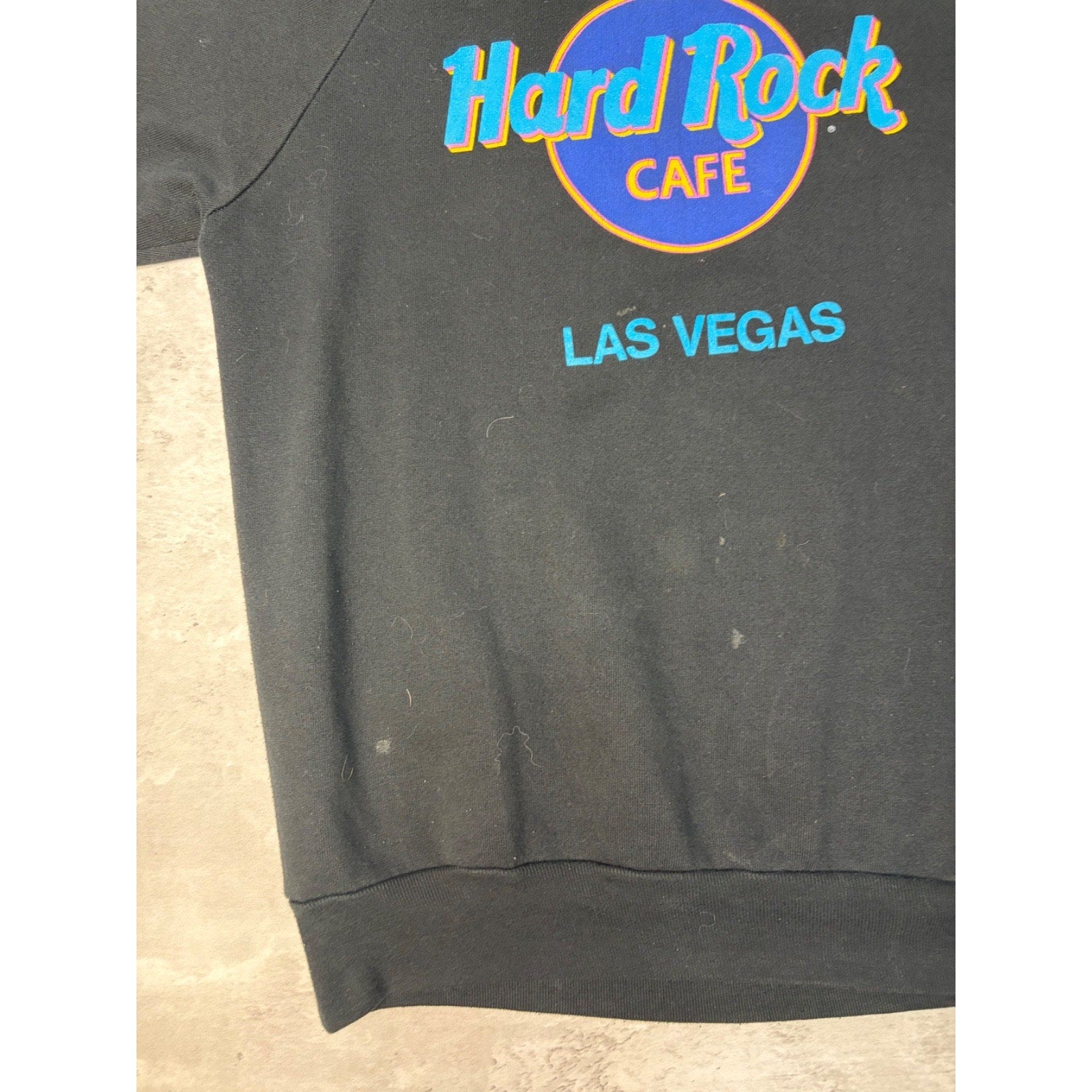 Vintage 90s Hard Rock Cafe Las Vegas Graphic Logo Pullover Sweatshirt Size Large