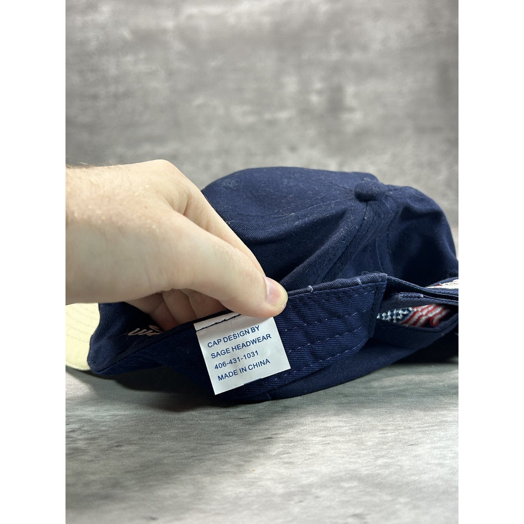 Vintage Chevrolet Dondelinger Embroidered Logo Two Tone Strapback Hat OSFA