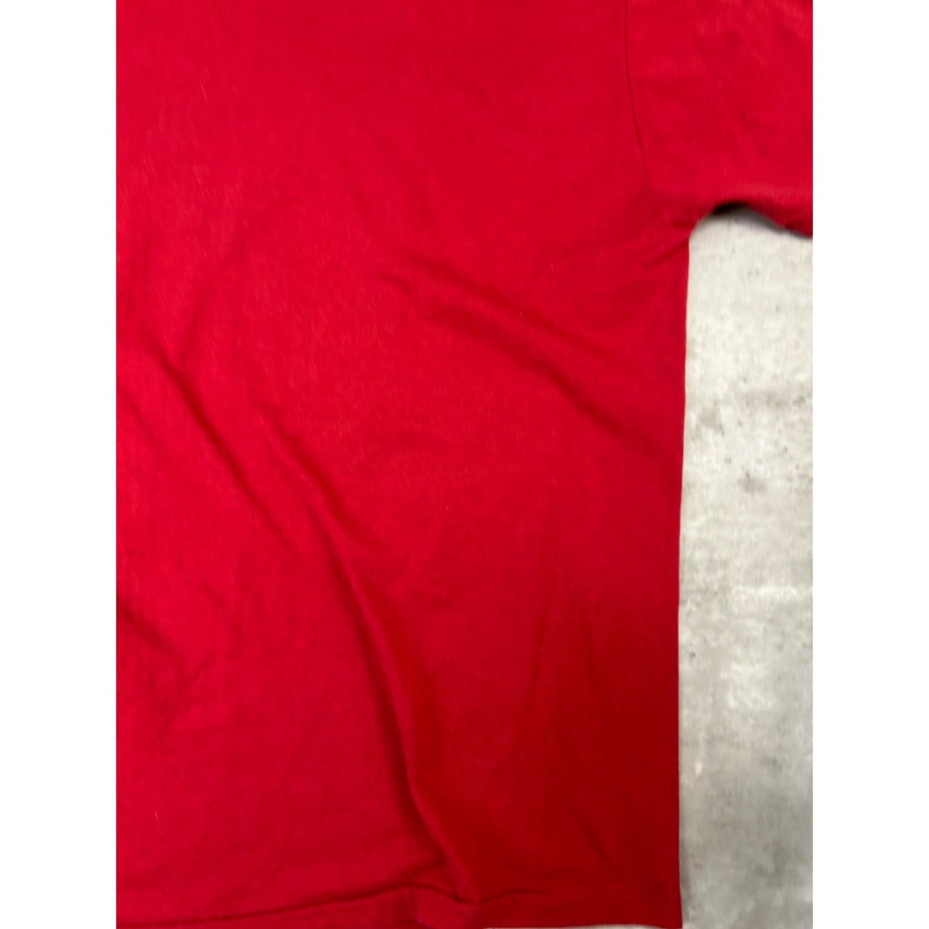Vintage 80s St Louis Cardinals NFL Spellout Helmet Graphic T-Shirt Size Large