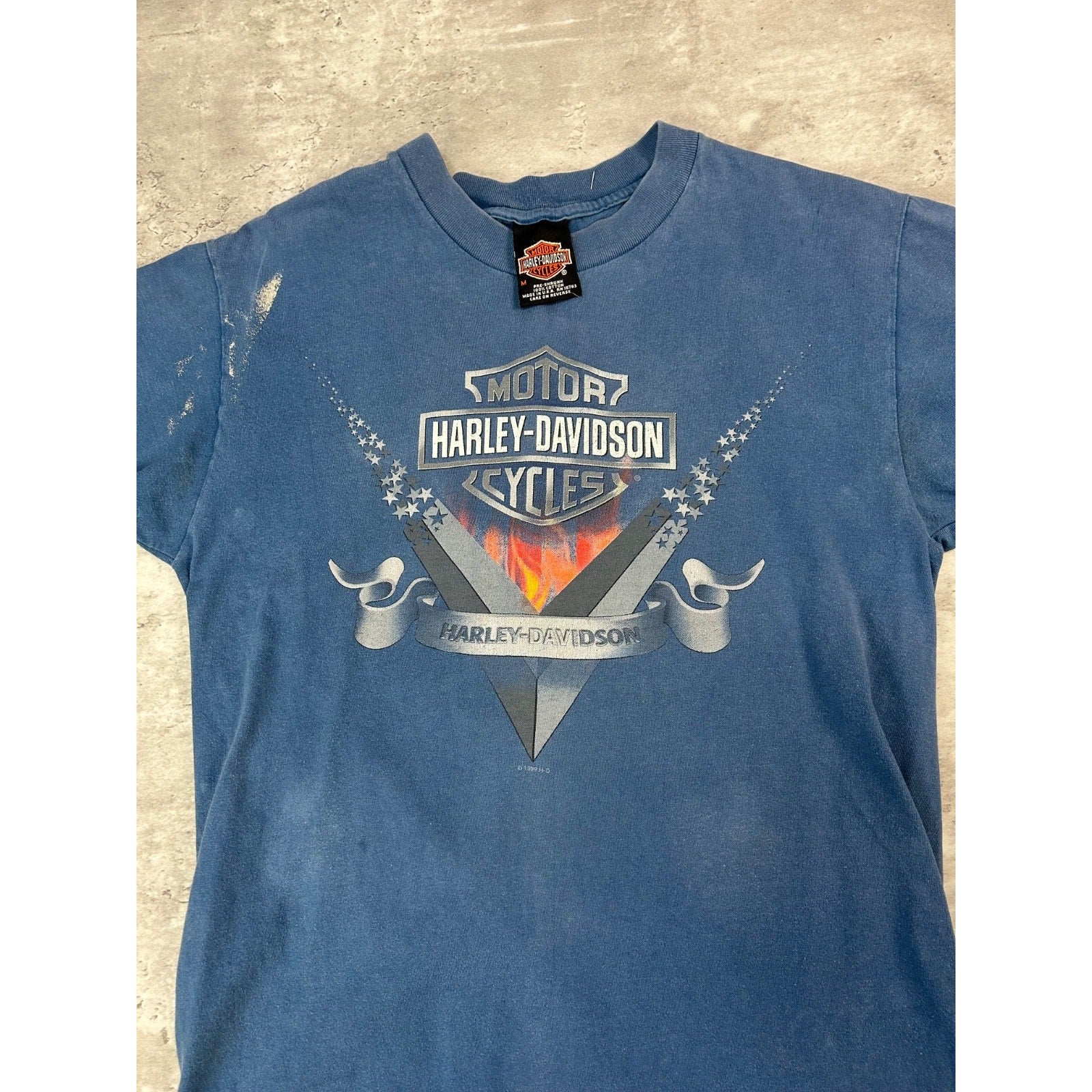 Vintage 1999 Harley Davidson Motorcycles Classic Logo Graphic T-Shirt Sz Medium