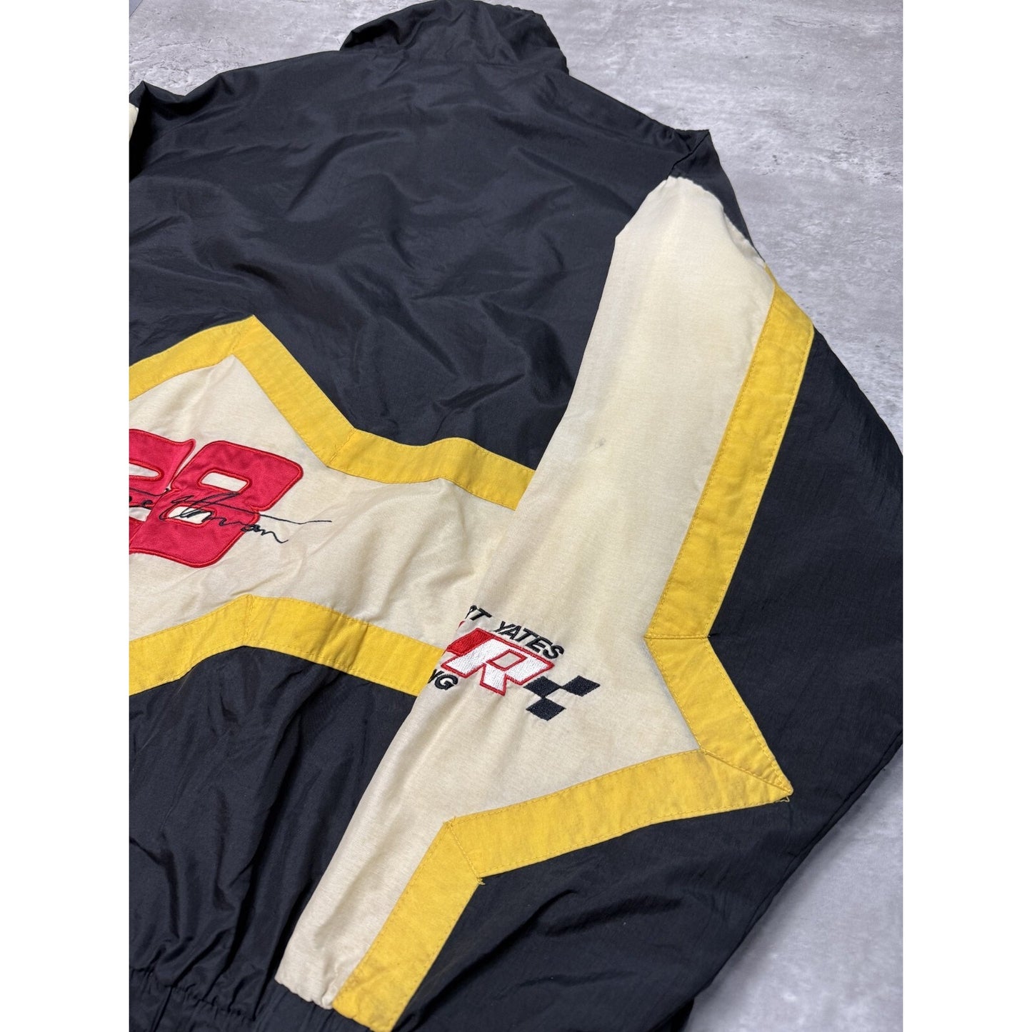 Vintage 90s Ernie Irvan #28 Nascar Texaco Embroidered Full Zip Jacket Size Large