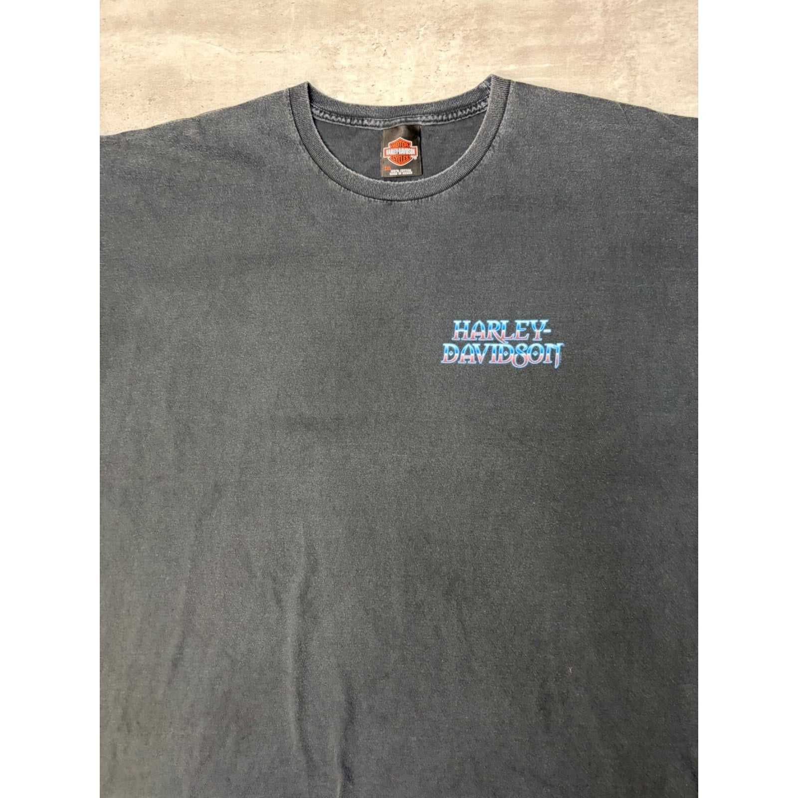 Vintage Harley Davidson Genuine HD Graphic Spellout T-Shirt Size 2XL