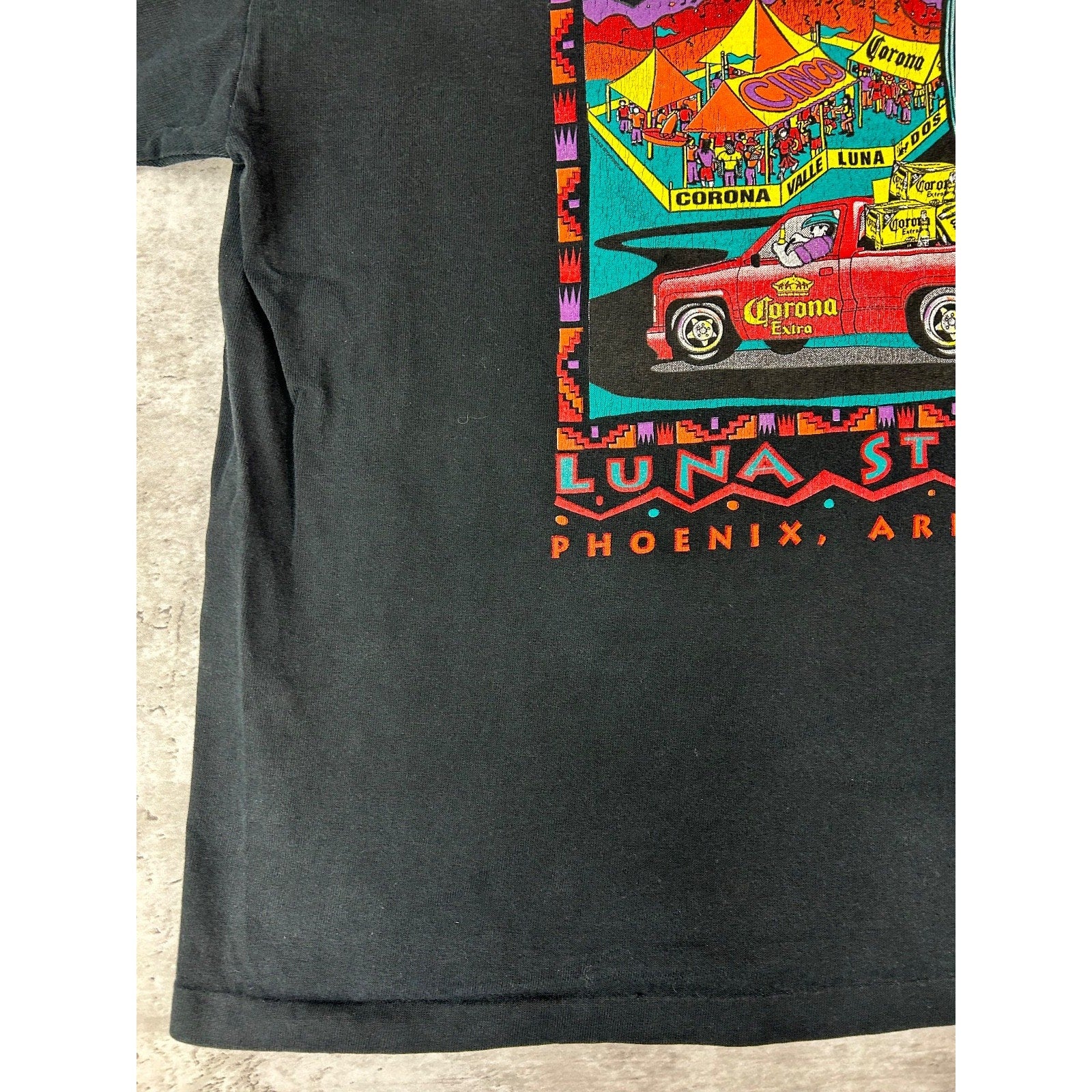 Vintage 90s Cinco De Mayo Arizan 1/4 Graphic Destination T-Shirt Size Large