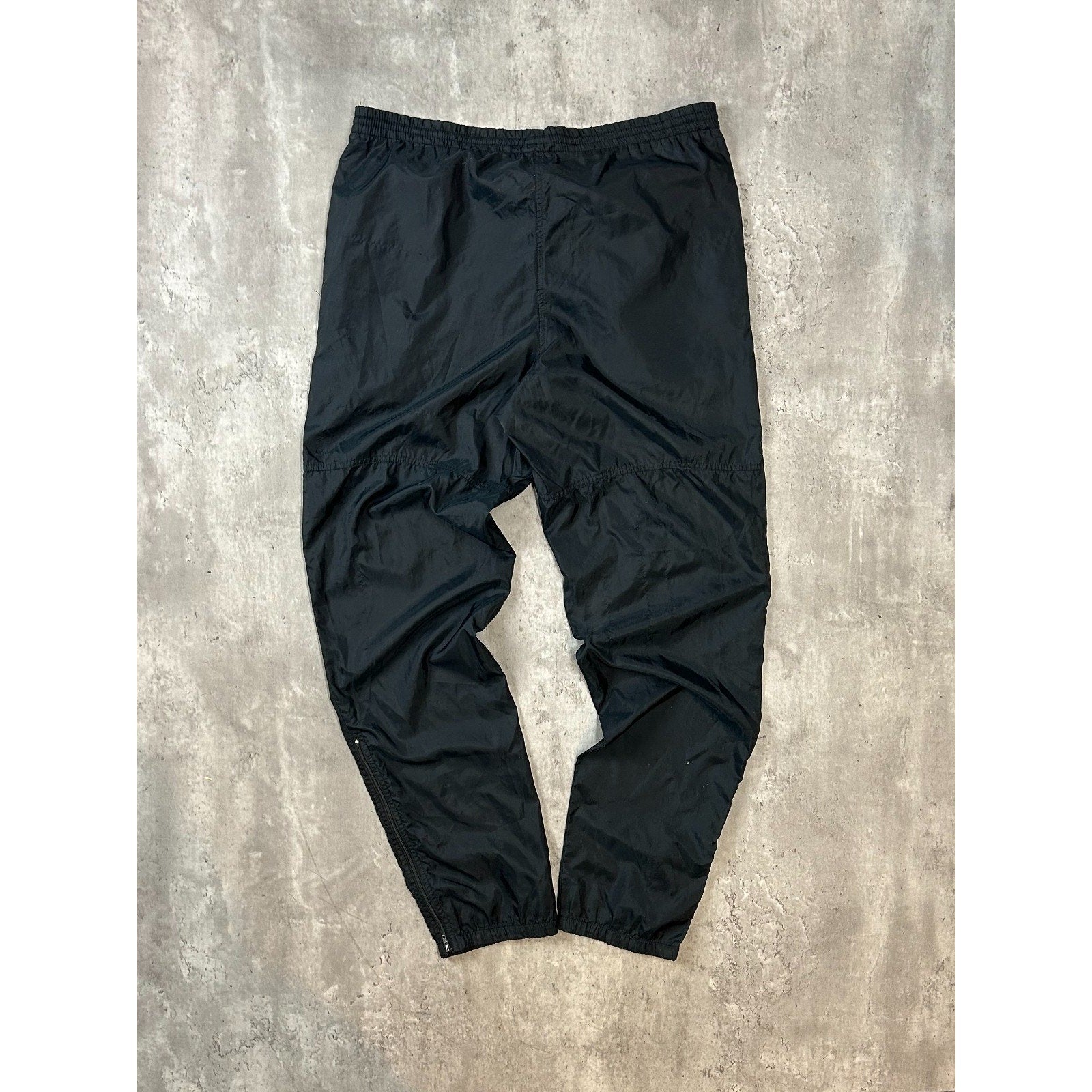 Vintage 80s/90s Nike Tonal Embroidered Logo Nylon Track Pants Size Medium