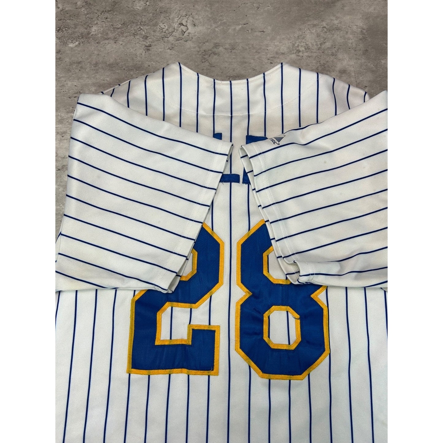 Vintage Prince Fielder #28 Milwaukee Brewers MLB Pinstripe Jersey Size XL
