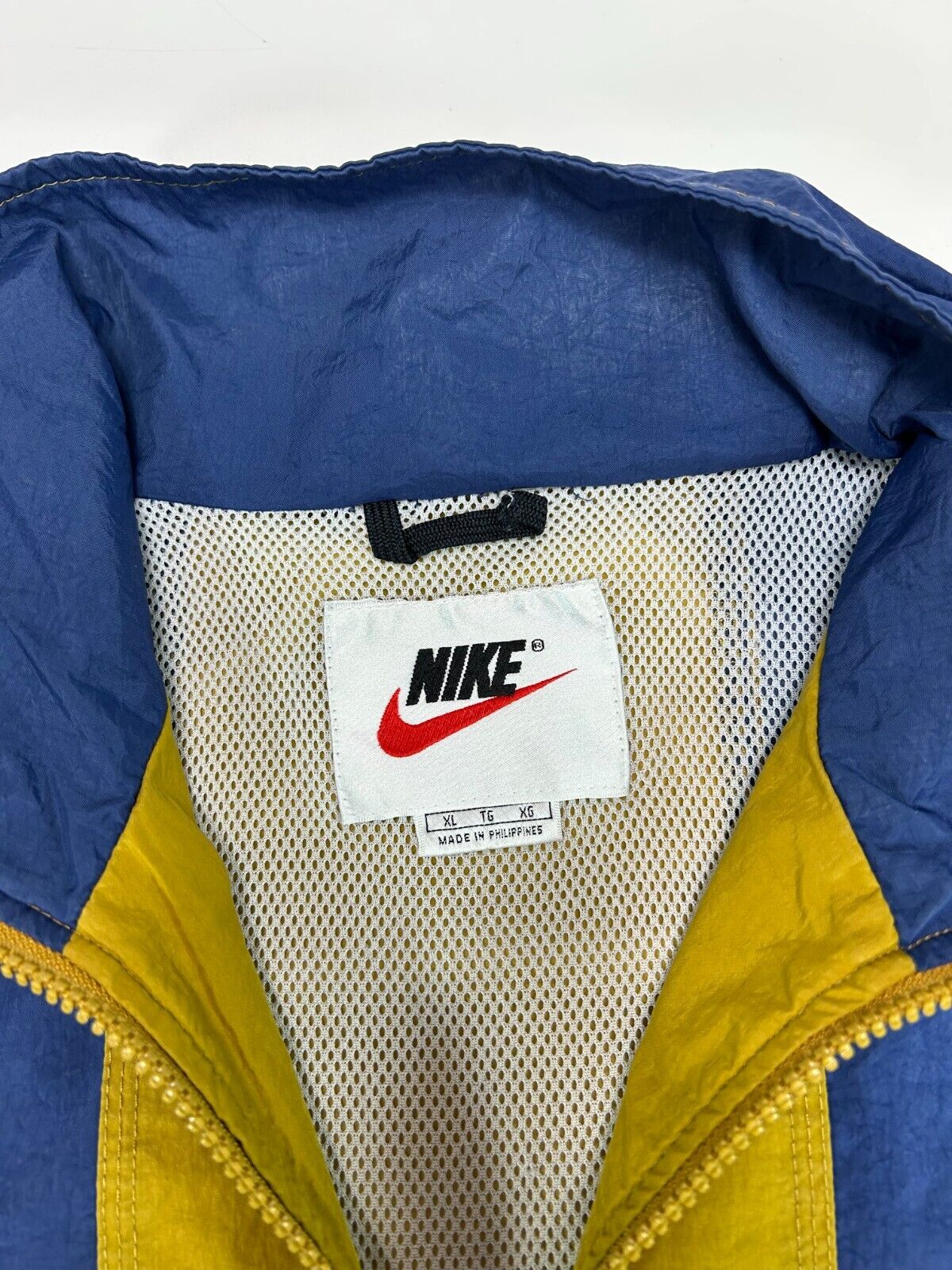 Vintage 90s Nike Embroidered Mini Swoosh Nylon Windbreaker Jacket Size XL