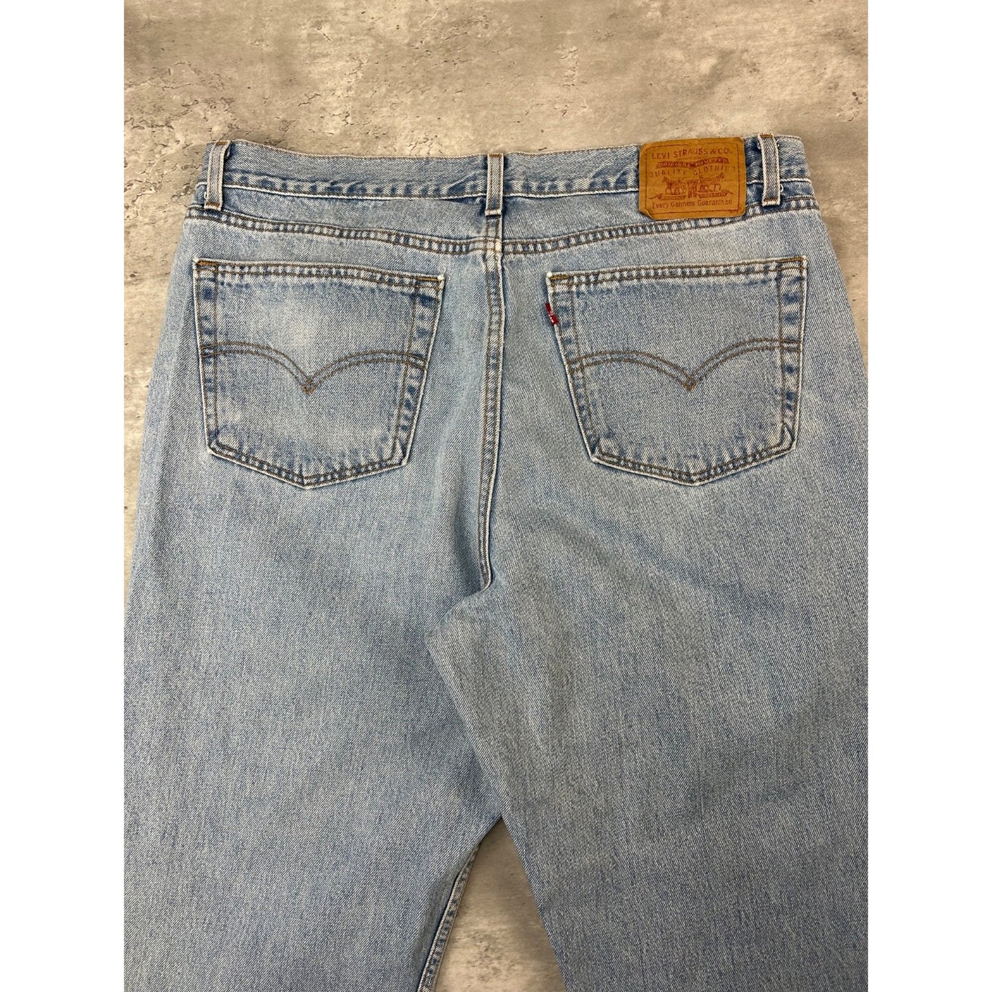 Vintage 90s Levis Red Tab Light Wash Denim Baggy Fit Pants Size 39