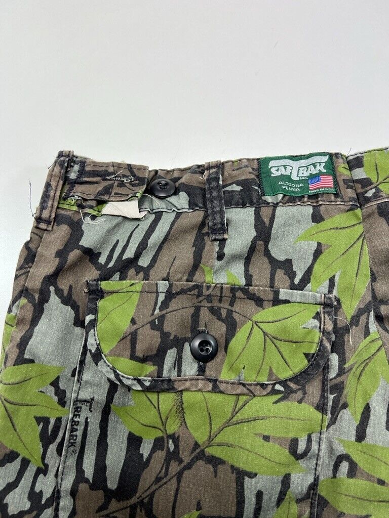 Vintage 90s Saf-T-Bak Trebark Tree Camo Hunting Pants Size 32W