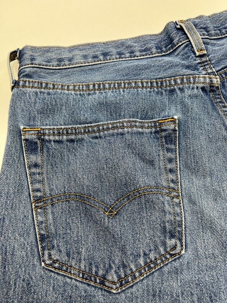 Vintage Levis 501 XX Light Wash Straight Leg Denim Pants Size 36W Blue