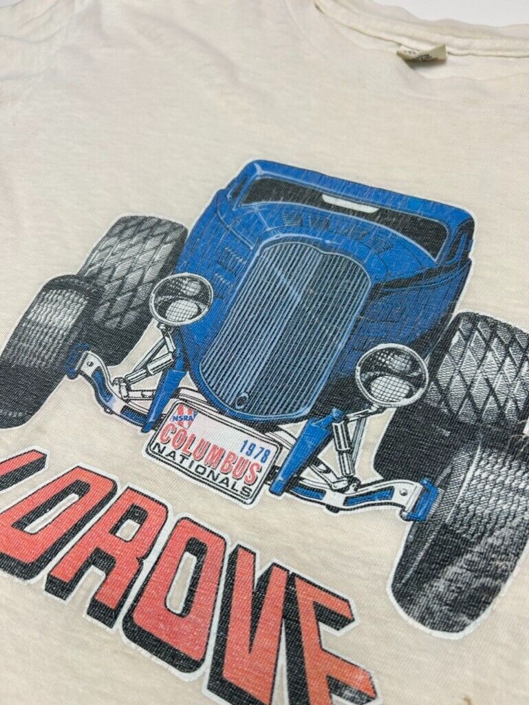 Vtg 1978 NSRA I Drove Columbus Nationals Hot Rod Car Graphic T-Shirt Sz Medium