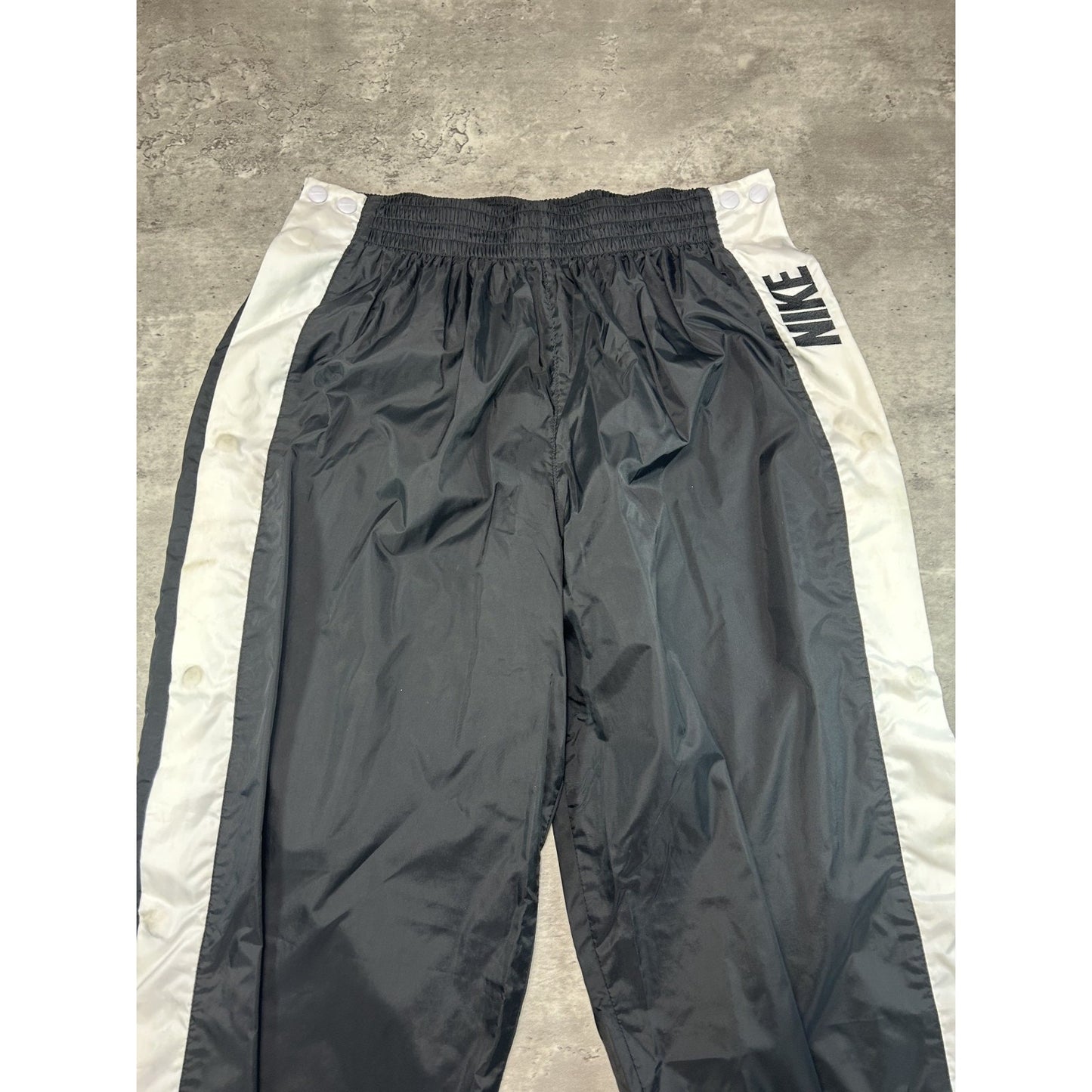 Vintage 90s Nike Embroidered Spellout Nylon Tearaway Track Pants Size Large