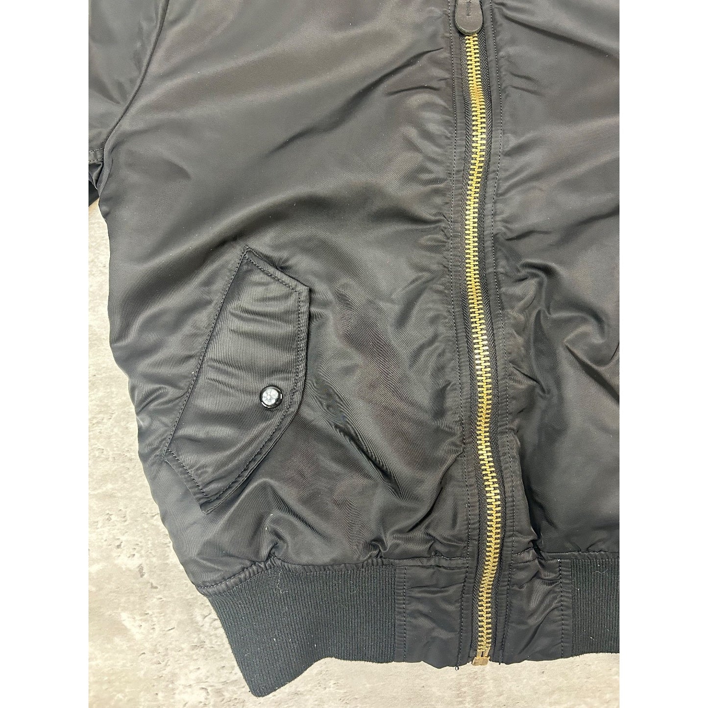 Vintage 90s Military MA-1 Reversible Flight Bomber Jacket Size Small