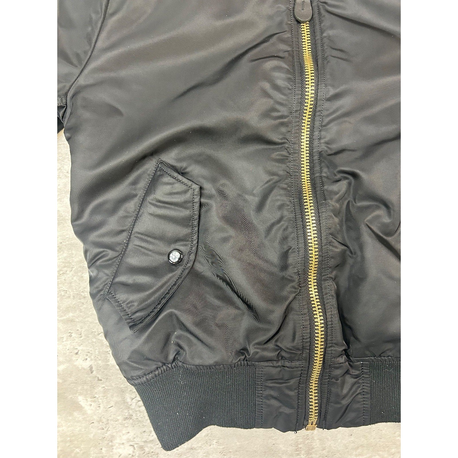 Vintage 90s Military MA-1 Reversible Flight Bomber Jacket Size Small