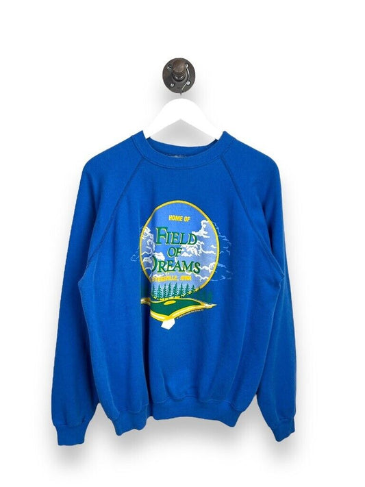 Vintage 1989 Field Of Dreams Movie Promo Graphic Sweatshirt Size XL Blue 80s