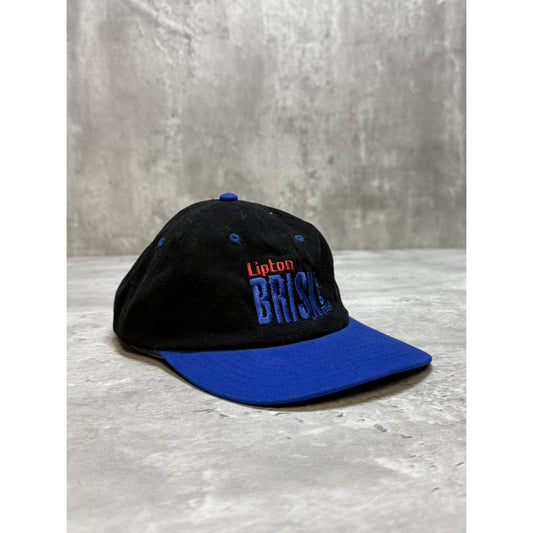 Vintage 90s Lipton Brisk Embroidered Spellout Strapback Hat OSFA