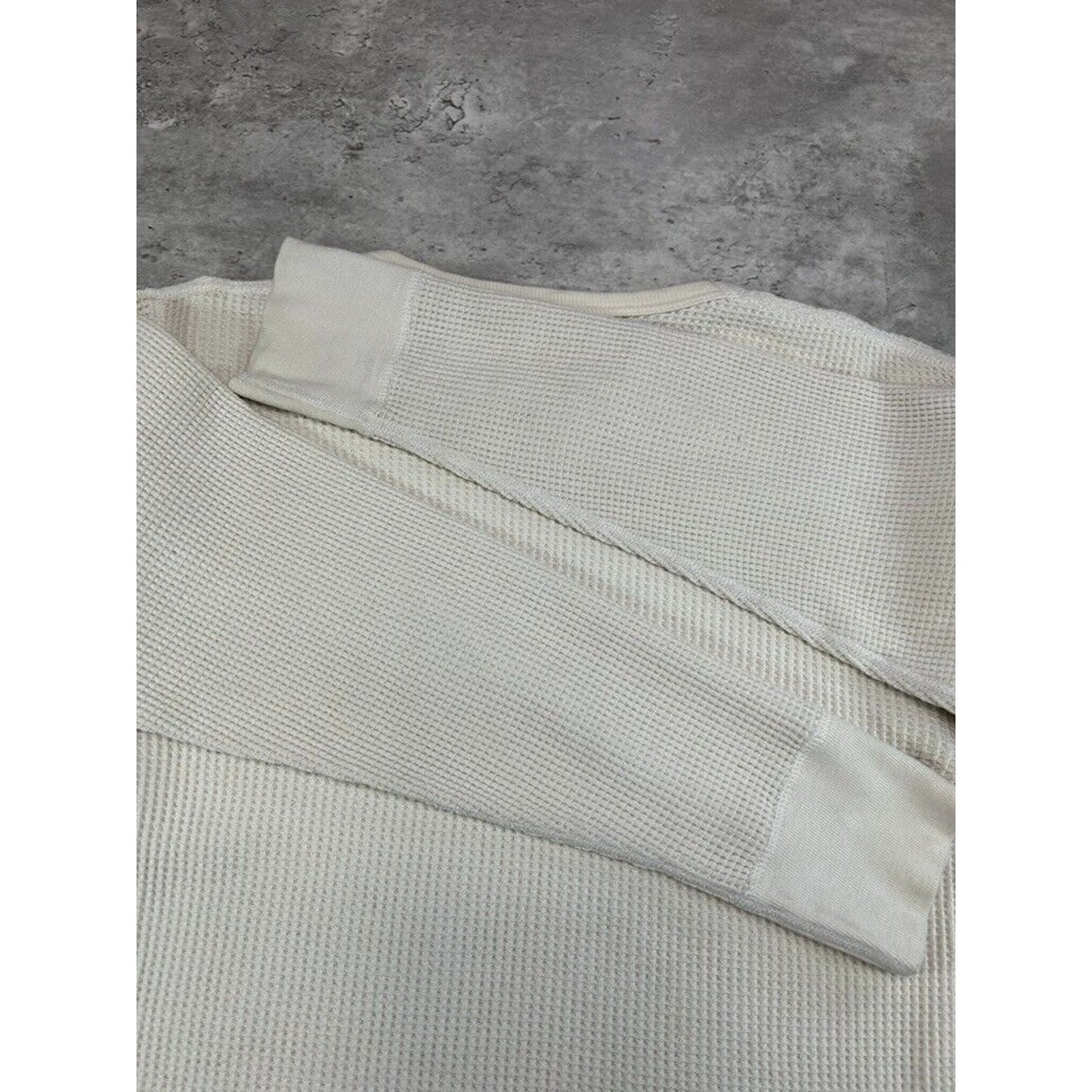 Vintage 1970s J.E. Morgan Blank Thermal Print Long Sleeve T-Shirt Size Medium