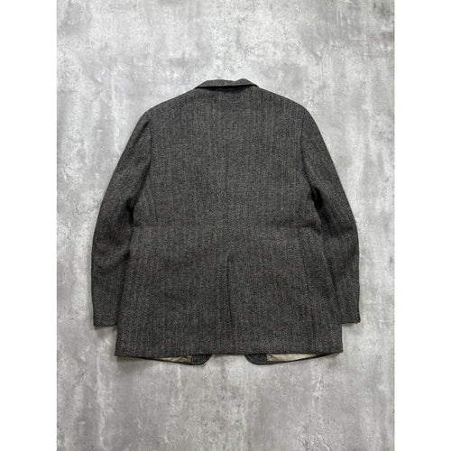 Vintage 1980s Stanley Blacker Harris Tweed Herringbone Sport Jacket Size Large