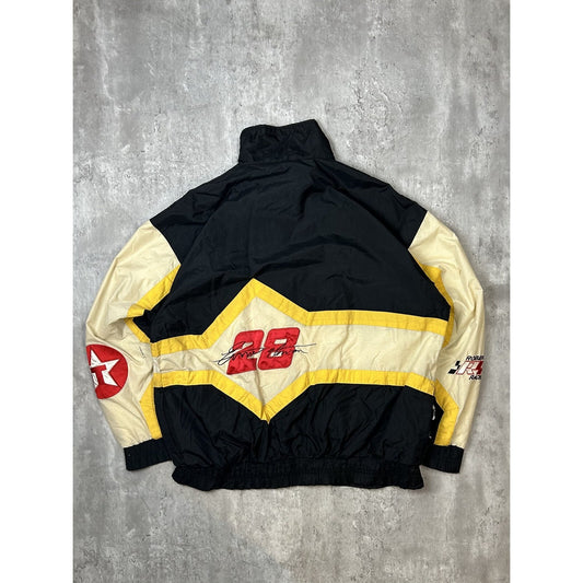 Vintage 90s Ernie Irvan #28 Nascar Texaco Embroidered Full Zip Jacket Size Large