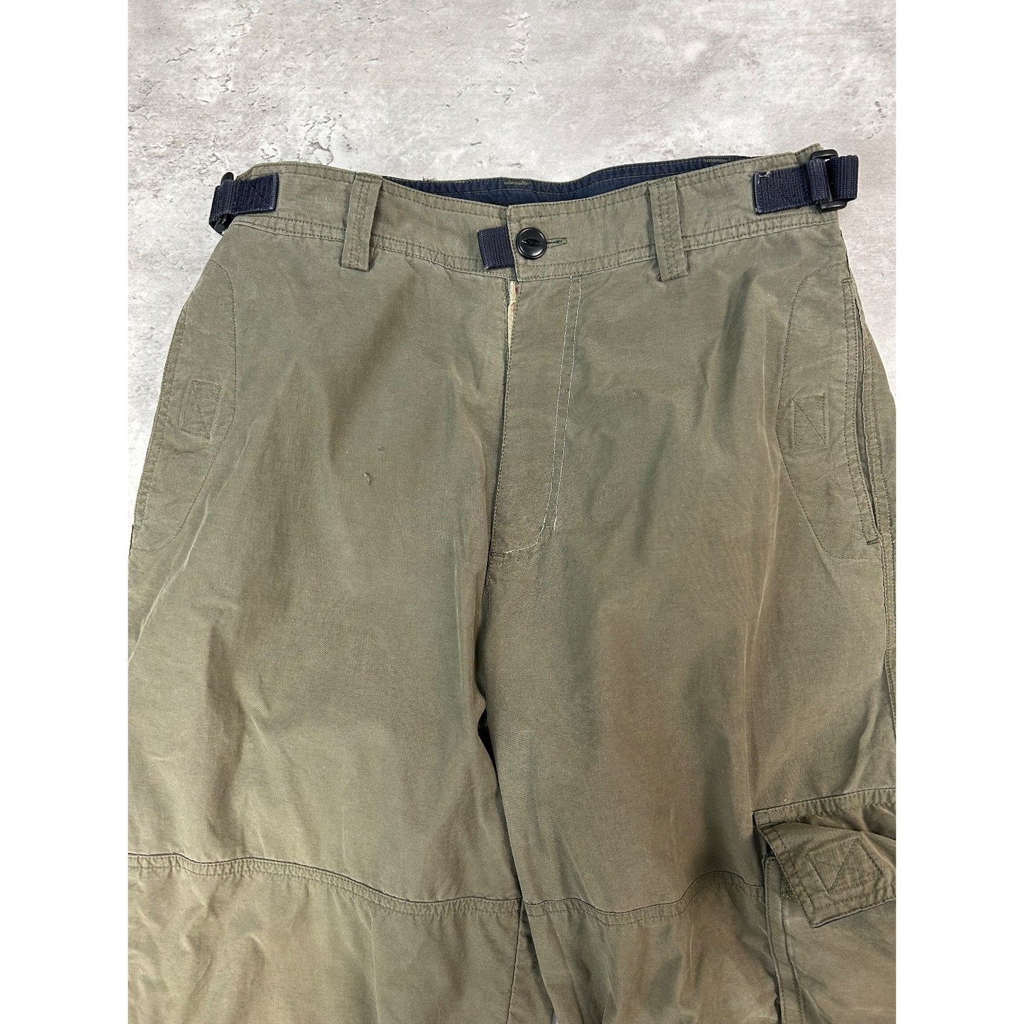 Vintage Y2K Carbon Nylon Utility Cargo Track Pants Size 29