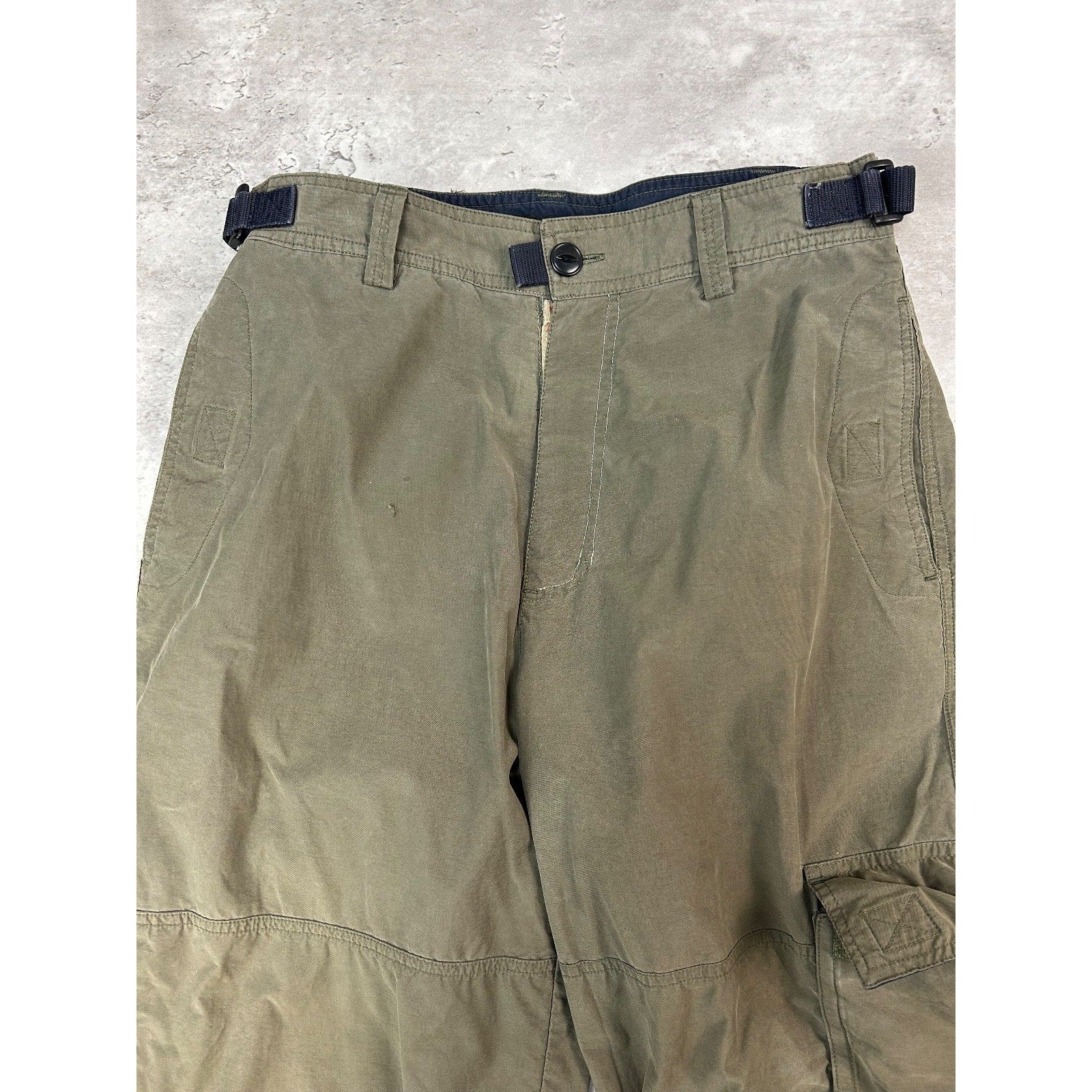Vintage Y2K Carbon Nylon Utility Cargo Track Pants Size 29