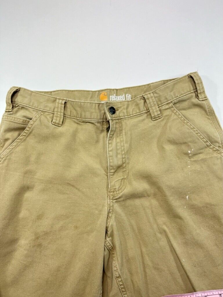 Carhartt Canvas Workwear Relaxed Fit Pants Size 34 Beige