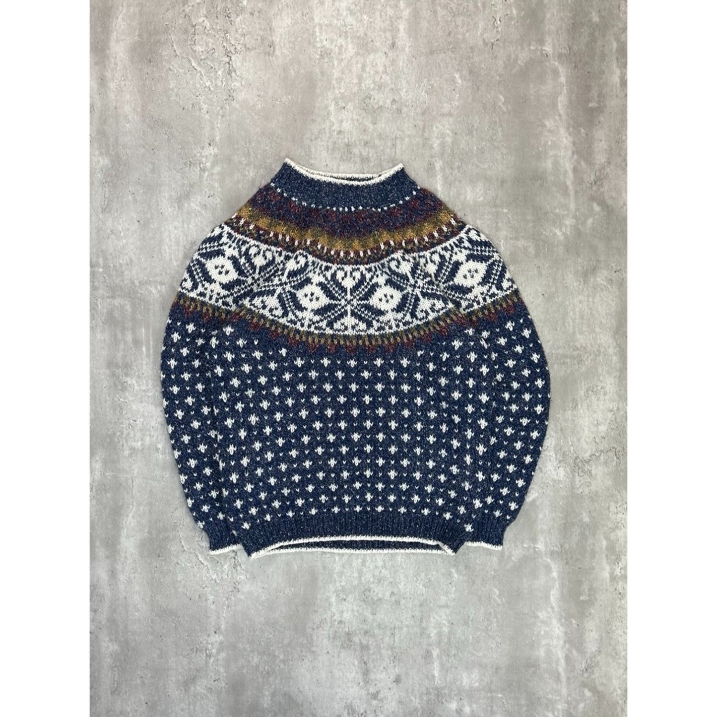 Vintage 80s/90s Abstract Striped Knit Grandma Sweater Size Medium