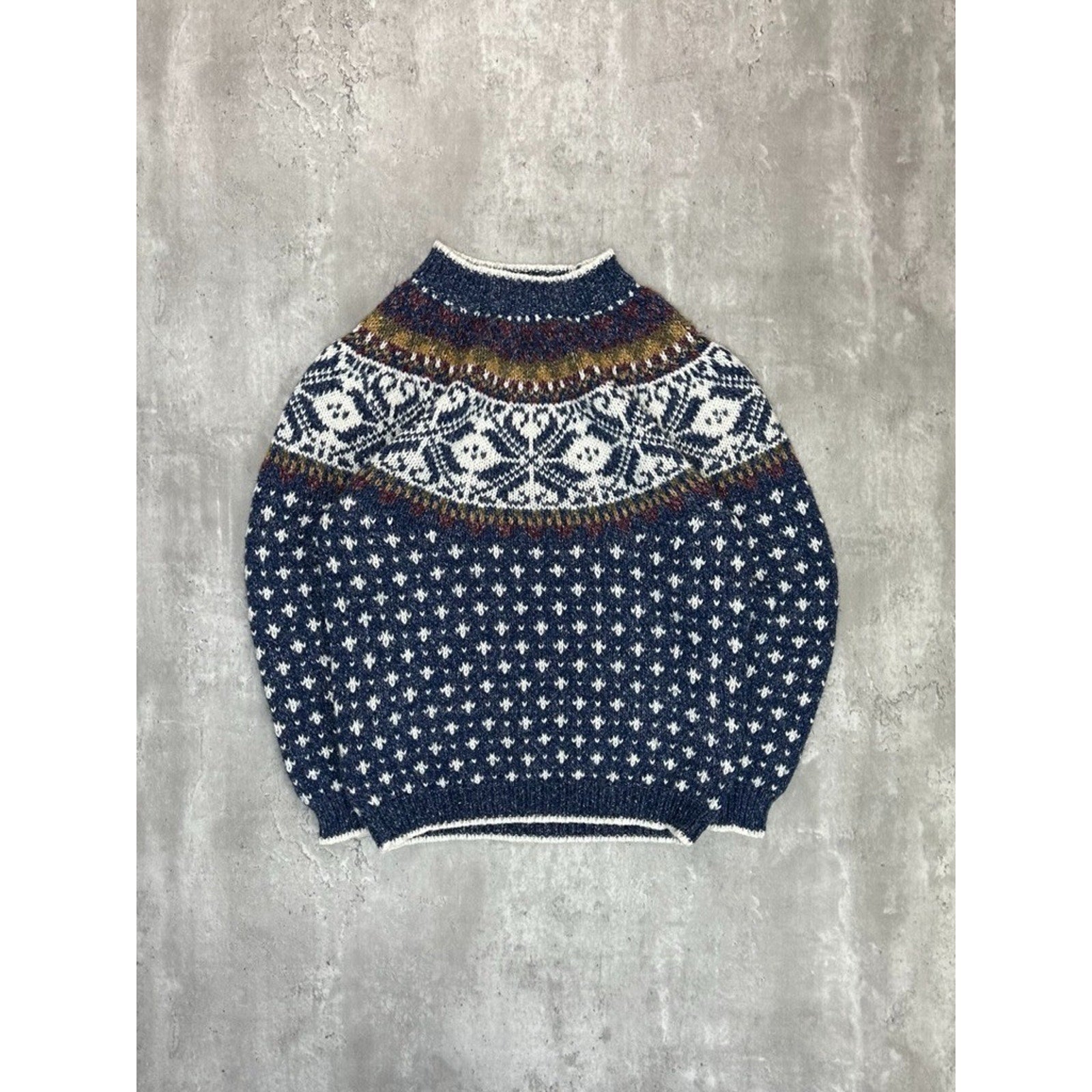 Vintage 80s/90s Abstract Striped Knit Grandma Sweater Size Medium