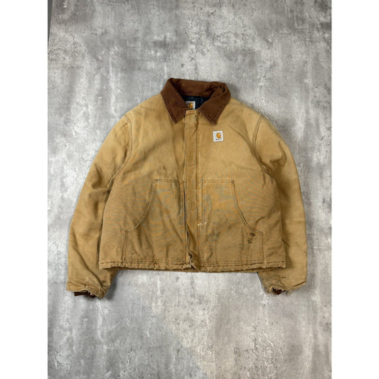 Vintage Carhartt Quilted Lined Canvas Workwear Cropped Arctic Jacket Size 2XL