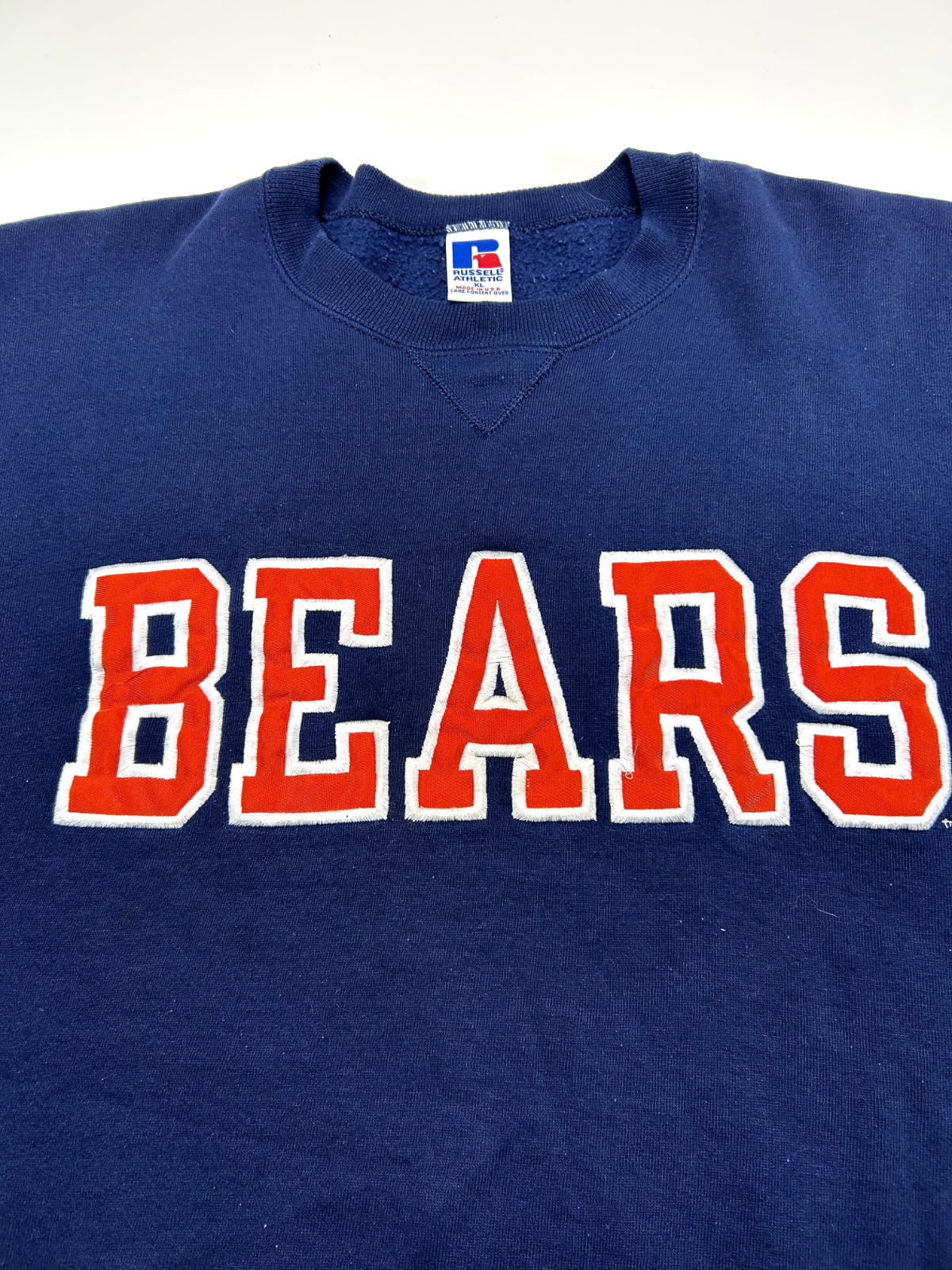 Vintage 90s Chicago Bears NFL Embroidered Spellout Football Sweatshirt Size XL