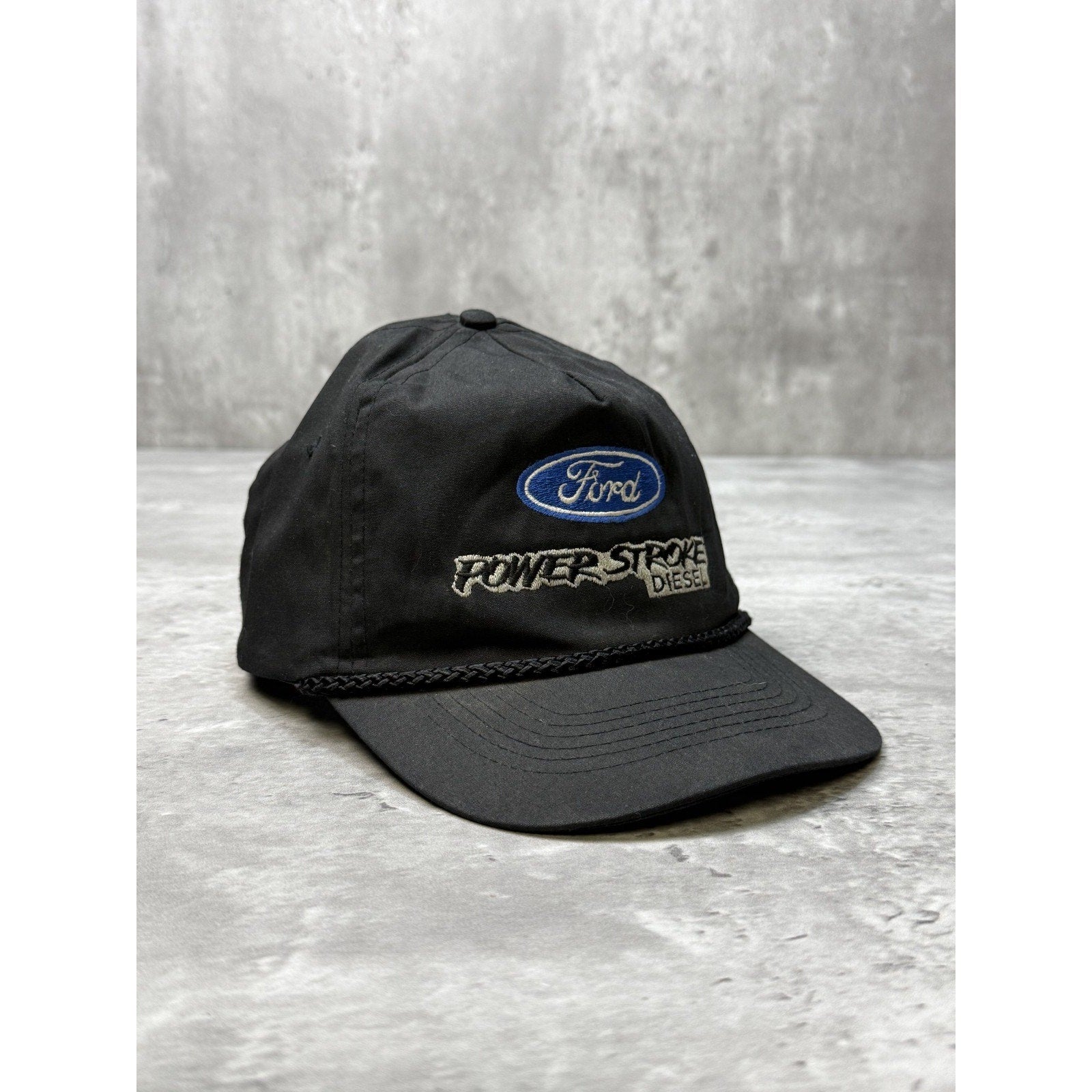 Vintage 90s Ford Powerstroke Diesel Embroidered Spellout Snapback Hat OSFA